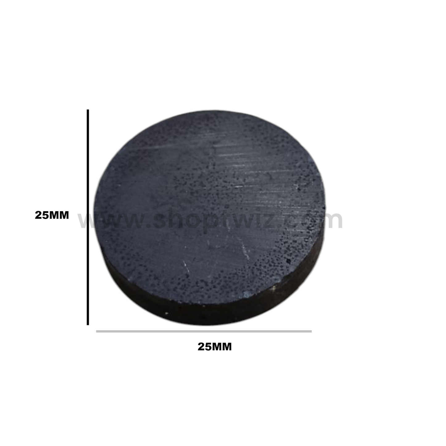 ShopTwiz Black Magnet Button (Size 25 mm x 25 mm)
