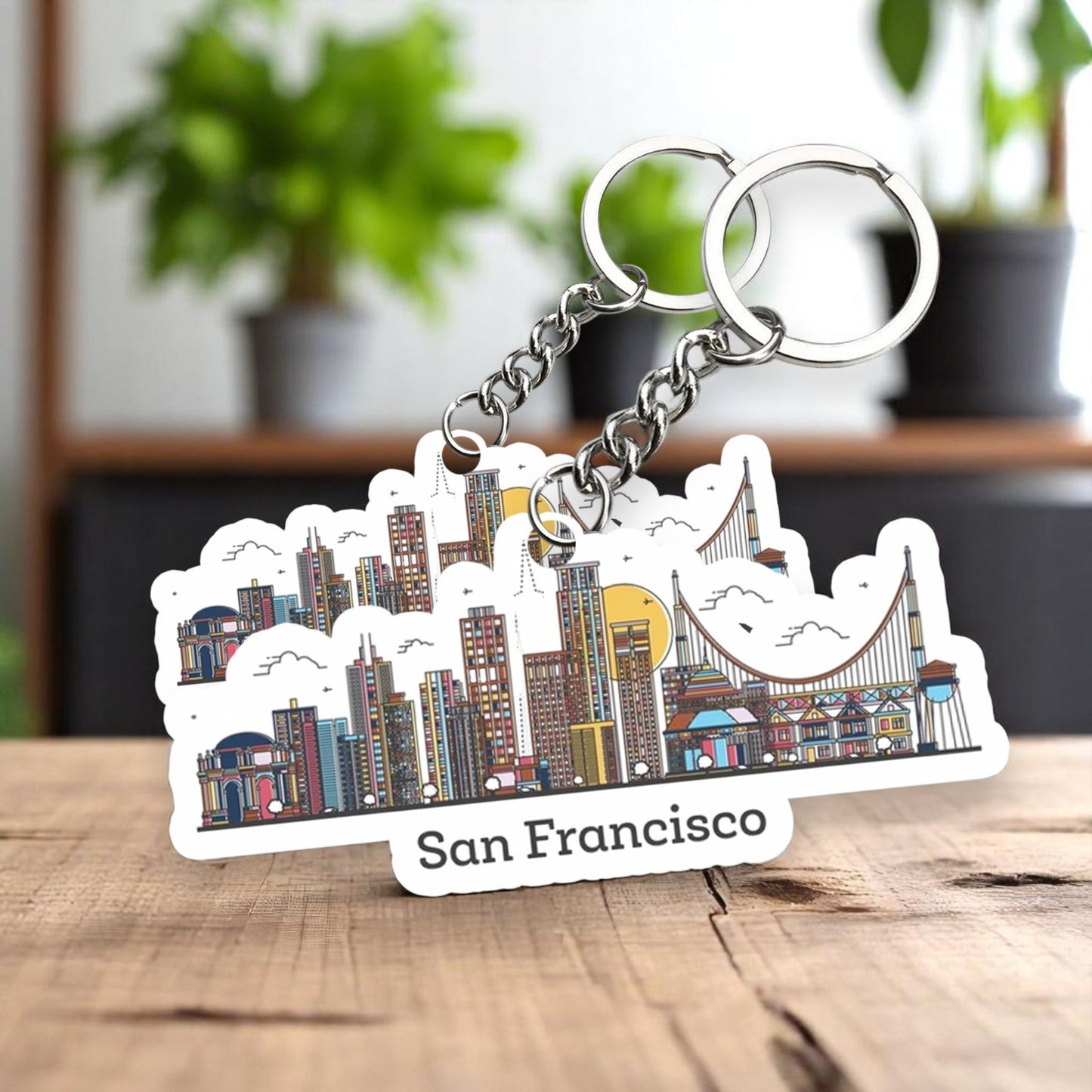 Beautiful San Francisco Key chain ( Set of 2 )