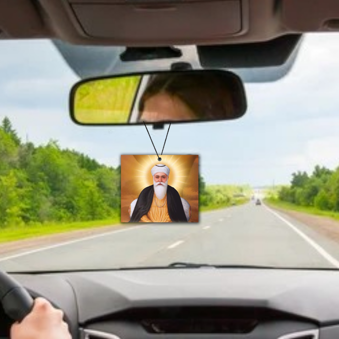 ShopTwiz Waheguru Ji Naam Charm Car Hanging Decorative