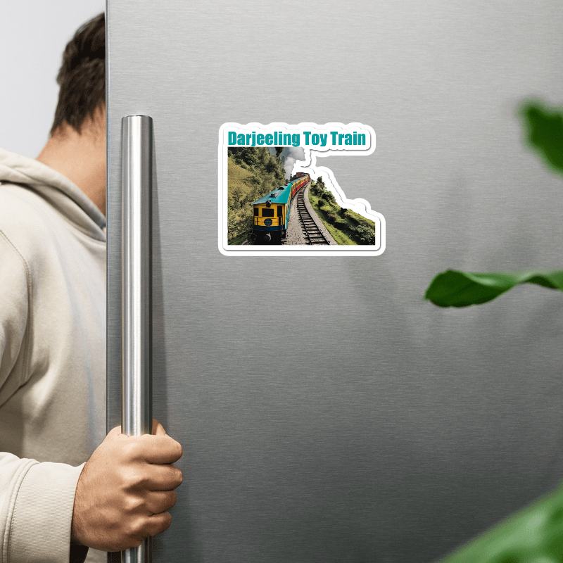 ShopTwiz Darjeeling Toy Train Awesome City Lovely Door Magnets And Fridge Magnet
