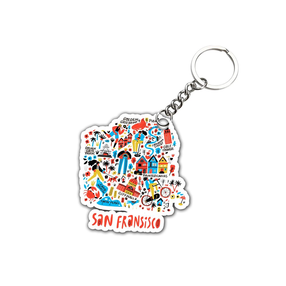 Beautiful San Francisco Key chain ( Set of 2 )