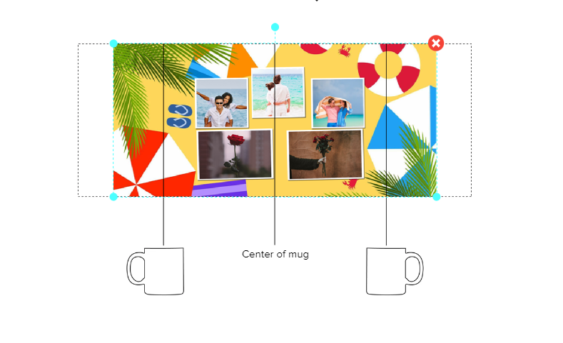 Customized Coffee Mug - Add Your Own Photo -5 Photo Frame Pattern