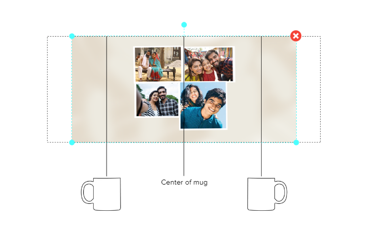 Customized Coffee Mug - Add Your Own Photo -4 Photo Frame Pattern