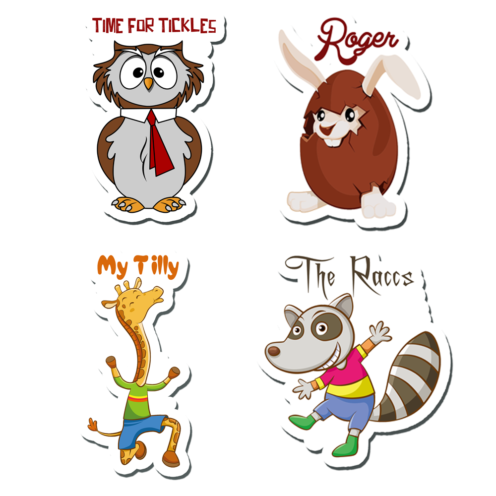 ShopTwiz Elephant Baby/Kids Learning Fridge Magnet and Door Magnets (Set of 4 Magnets)