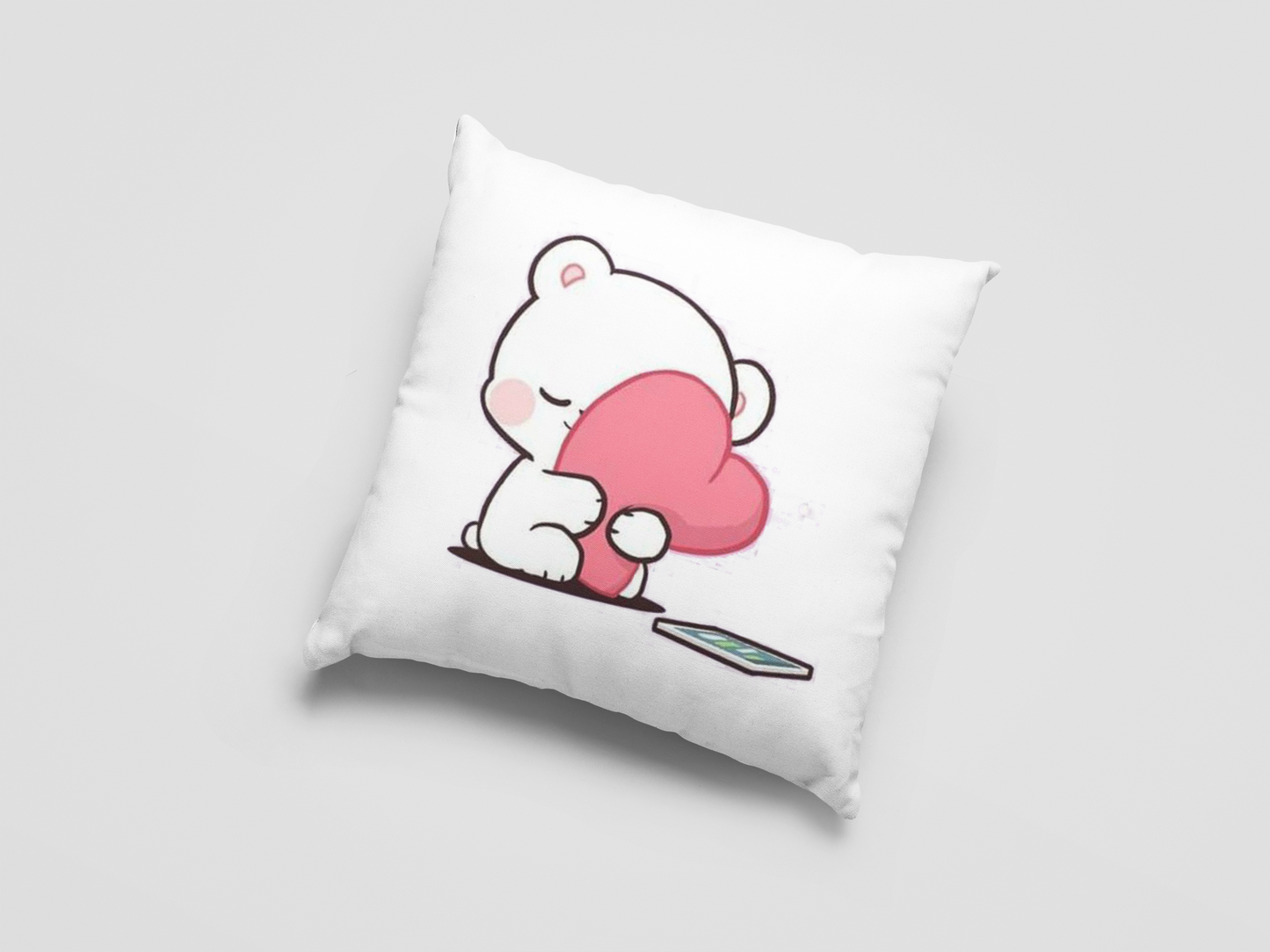 Mocha Bear Printed Cushion