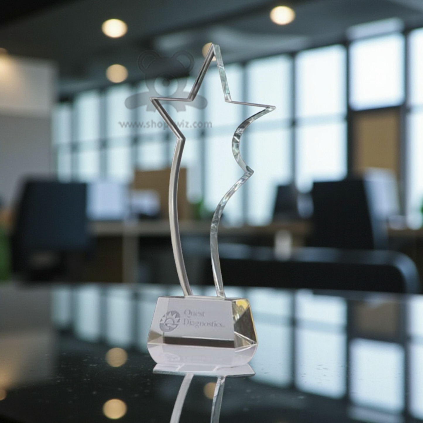 ShopTwiz Customized Star Trophy – Personalized Logo & Name Corporate Gift