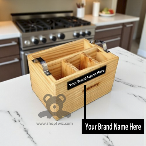 ShopTwiz Wooden Spoon Stand – Elegant Corporate Gift & Kitchen Organizer