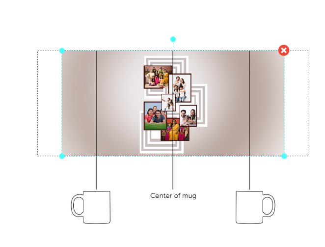 Customized Coffee Mug - Add Your Own Photo -6 Photo Frame Pattern