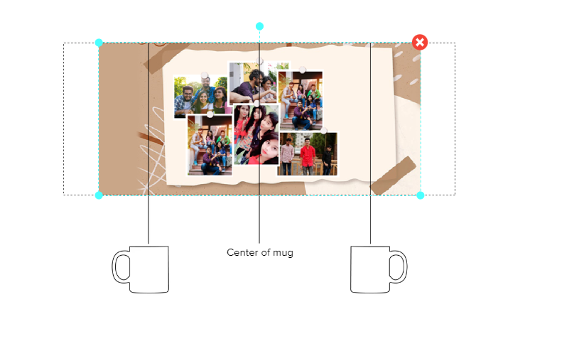 Customized Coffee Mug - Add Your Own Photo -6 Photo Frame Pattern