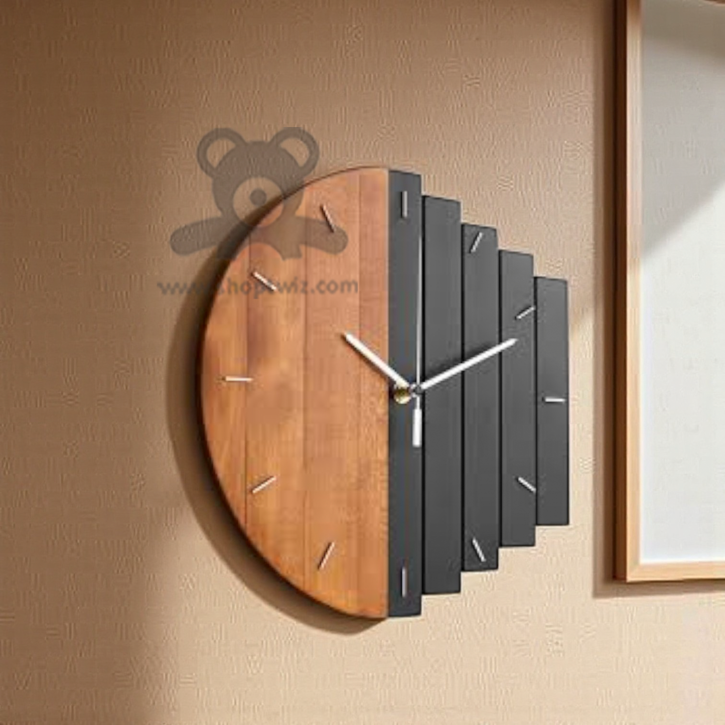 ShopTwiz Customized Wooden Clock – Personalized Logo & Name Corporate Gift