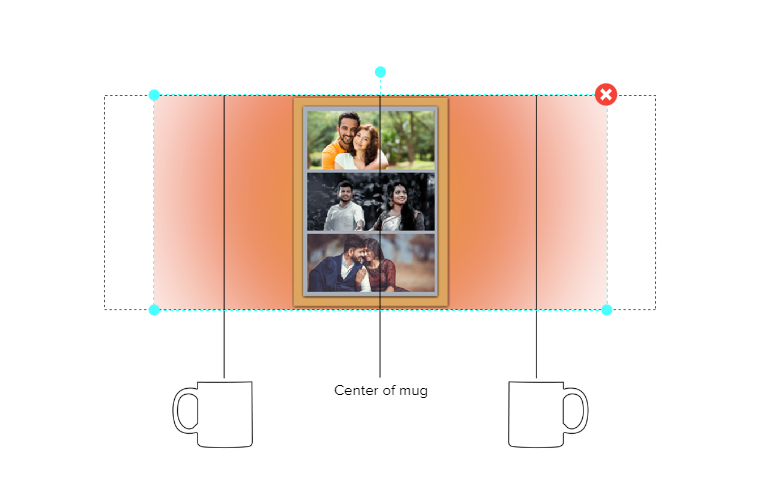 Customized Coffee Mug - Add Your Own Photo -3 Photo Frame Pattern