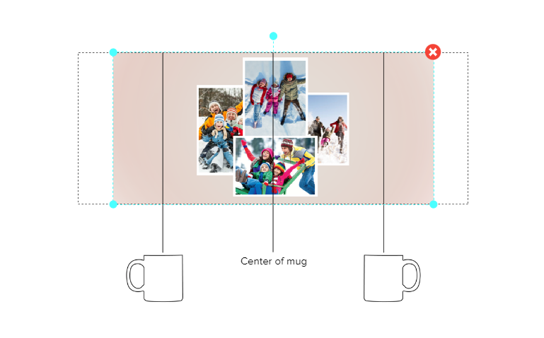 Customized Coffee Mug - Add Your Own Photo -4 Photo Frame Pattern