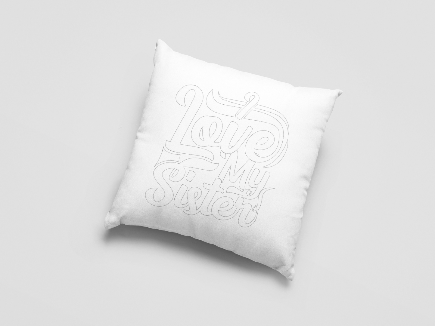 Mocha Bear Printed Cushion