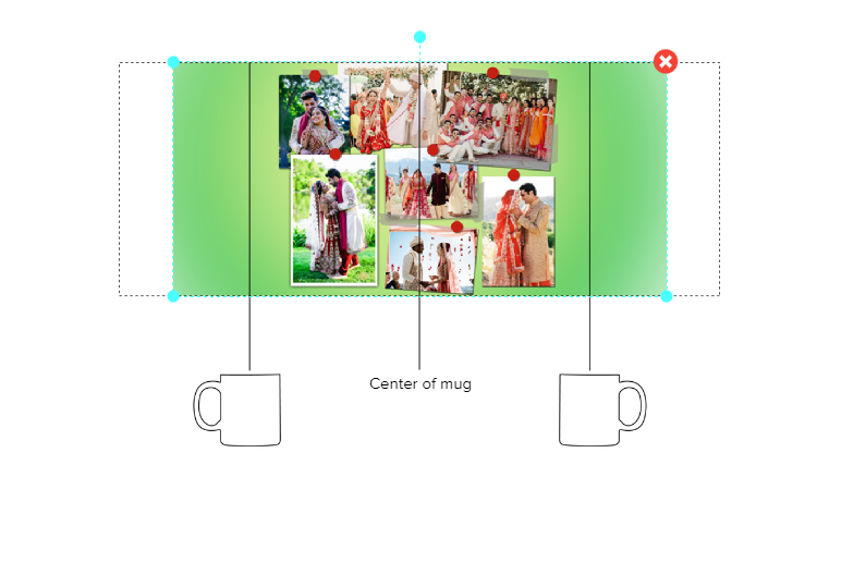 Customized Coffee Mug - Add Your Own Photo -7 Photo Frame Pattern