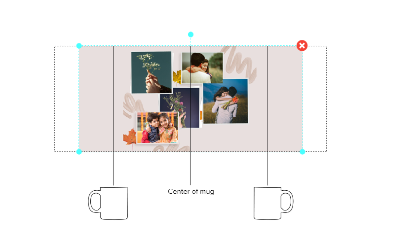 Customized Coffee Mug - Add Your Own Photo -5 Photo Frame Pattern