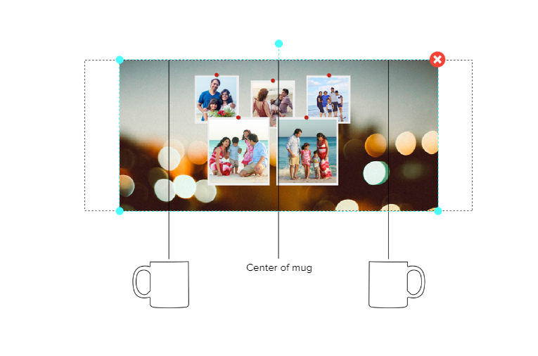 Customized Coffee Mug - Add Your Own Photo -5 Photo Frame Pattern