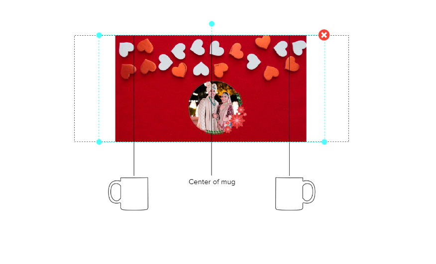 Customized Coffee Mug - Add Your Own Photo -Red Background