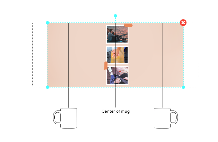 Customized Coffee Mug - Add Your Own Photo -3 Photo Frame Pattern