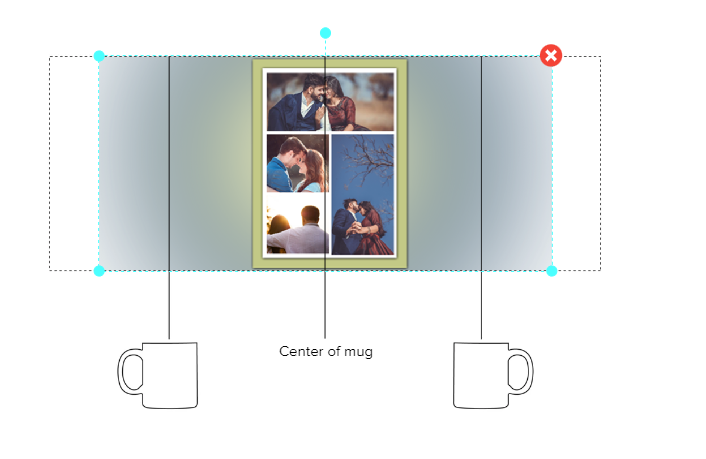 Customized Coffee Mug - Add Your Own Photo -4 Photo Frame Pattern