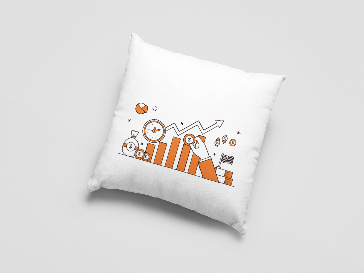 Stock Market Printed Cushion