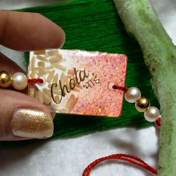 Resin Rakhi for Rakshabandhan ( Cosmic Red Collection )