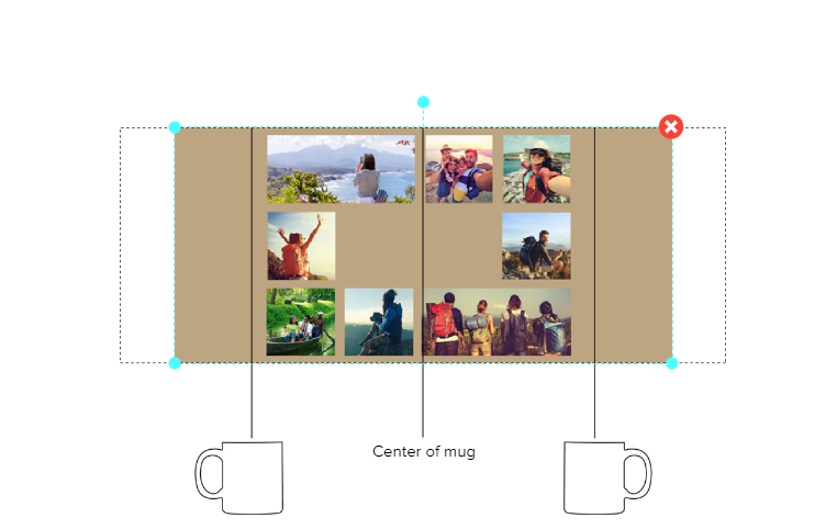 Customized Coffee Mug - Add Your Own Photo -8 Photo Frame Pattern