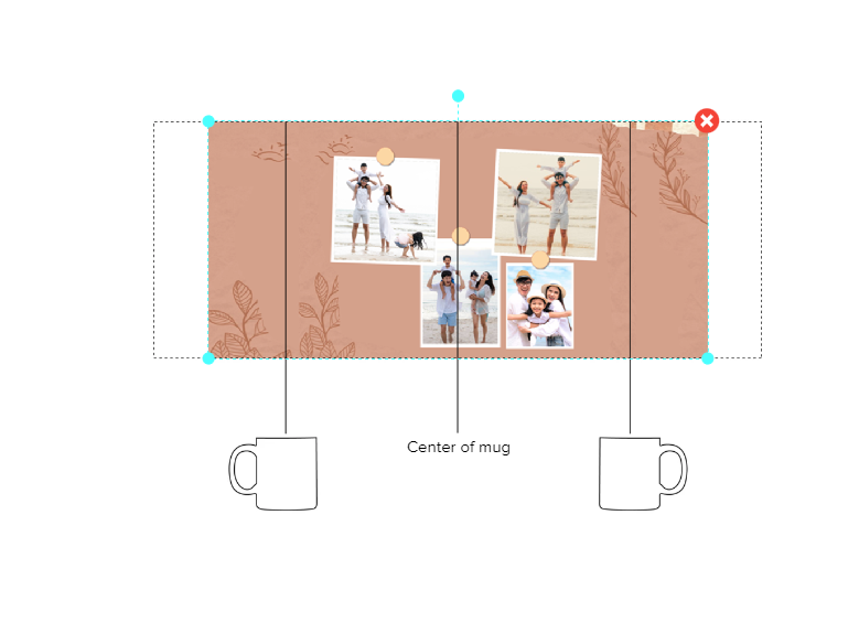 Customized Coffee Mug - Add Your Own Photo -4 Photo Frame Pattern