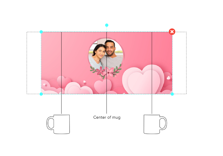 Customized Coffee Mug - Add Your Own Photo -Love Background