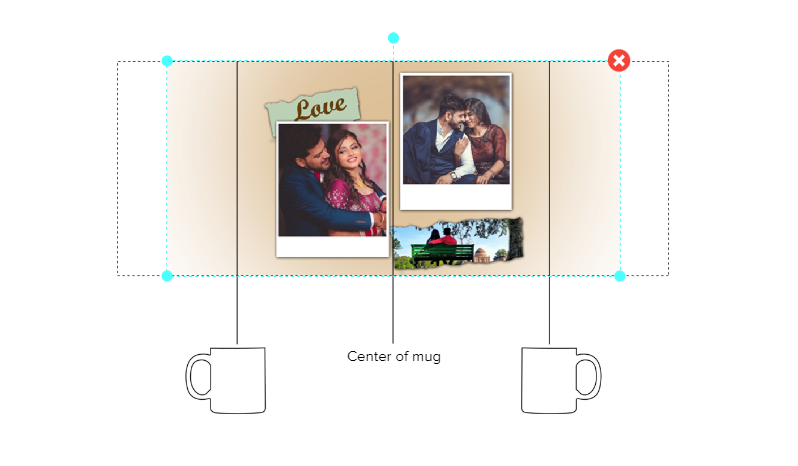 Customized Coffee Mug - Add Your Own Photo -3 Photo Frame Pattern