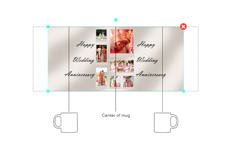 Customized Coffee Mug - Add Your Own Photo -7 Photo Frame Pattern