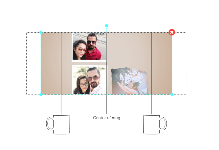 Customized Coffee Mug - Add Your Own Photo -3 Photo Frame Pattern