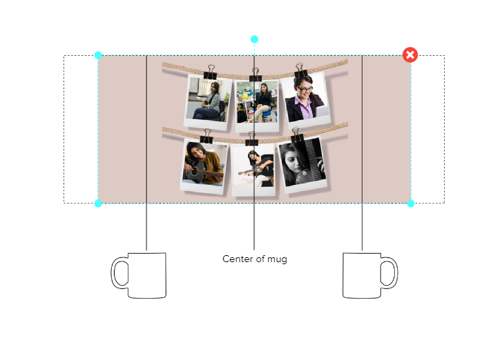 Customized Coffee Mug - Add Your Own Photo -6 Photo Frame Pattern