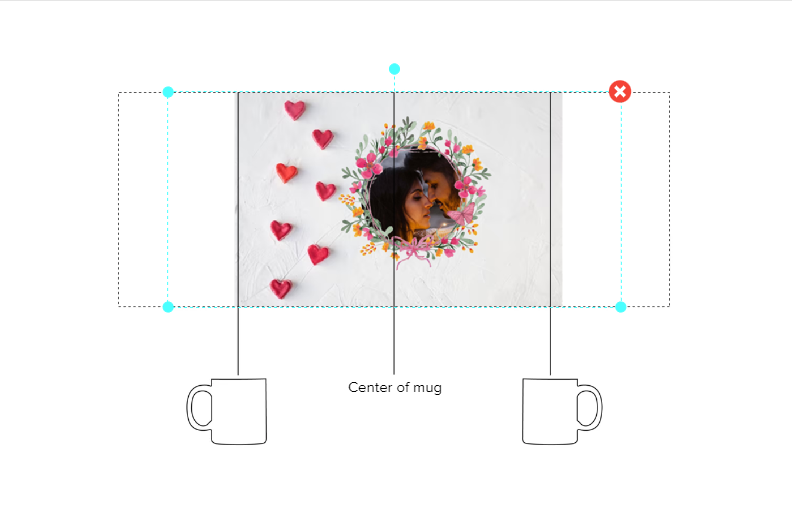 Customized Coffee Mug - Add Your Own Photo - Heart Pattern