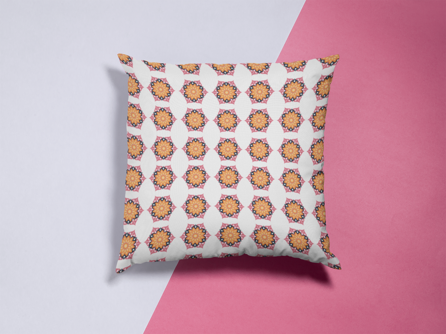 Printed Ethnic Cushion Cover with Filler Included ( 12 inch x 12 inch )