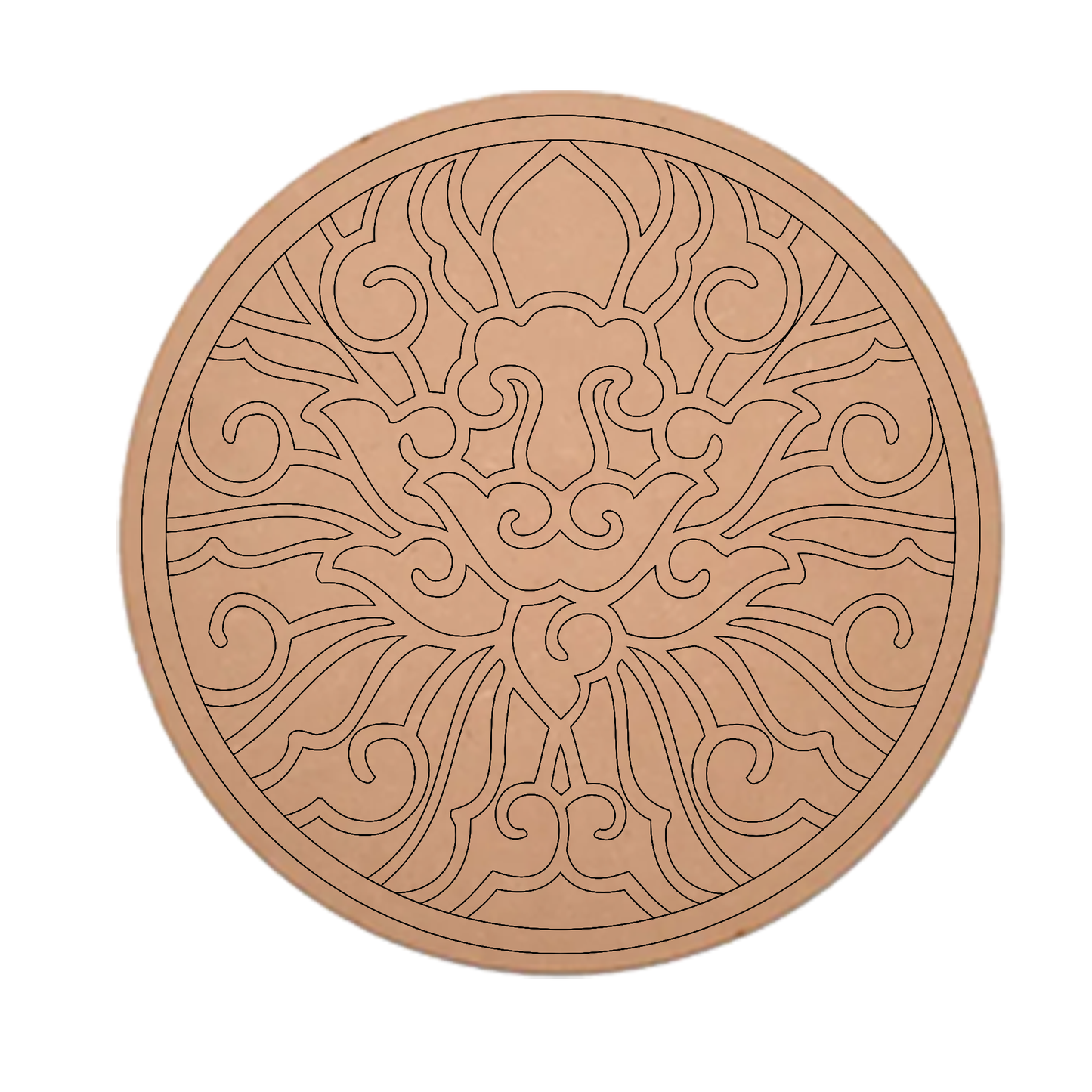 MDF Pre Marked Art Design Round Cutout And Amazing Art