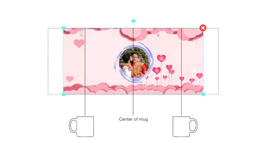 Customized Coffee Mug - Add Your Own Photo - Flower Design