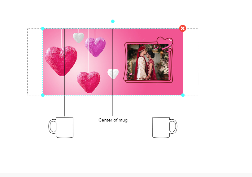 Customized Coffee Mug - Add Your Own Photo - Pink Background Pattern