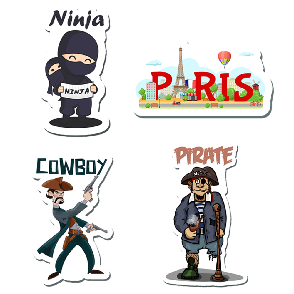 ShopTwiz Paris Baby/Kids Learning Fridge Magnet and Door Magnets (Set of 4 Magnets)