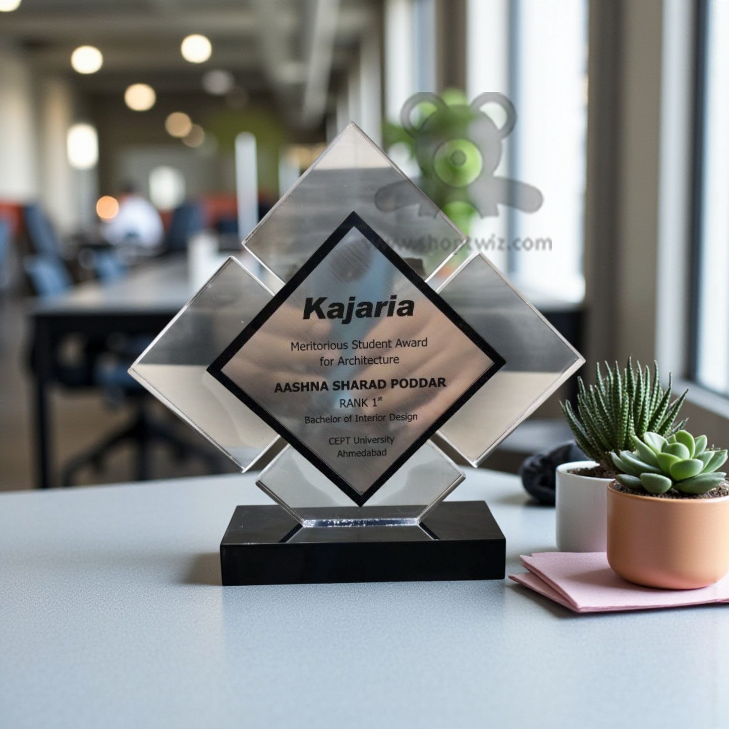 ShopTwiz Customized Sport Award Trophy – Personalized Logo & Name Corporate Gift