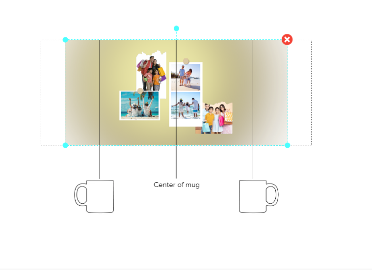 Customized Coffee Mug - Add Your Own Photo -5 Photo Frame Pattern