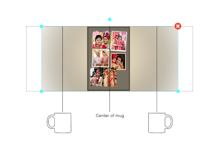 Customized Coffee Mug - Add Your Own Photo -6 Photo Frame Pattern