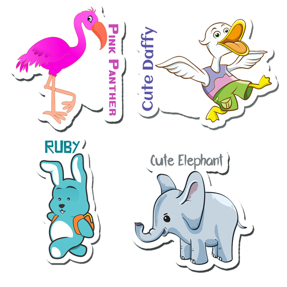 ShopTwiz Ruby Baby/Kids Learning Fridge Magnet and Door Magnets (Set of 4 Magnets)