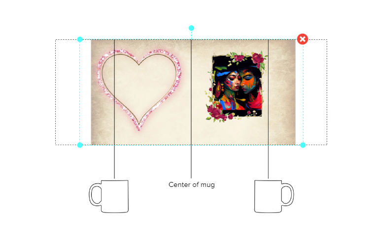 Customized Coffee Mug - Add Your Own Photo -Art Background