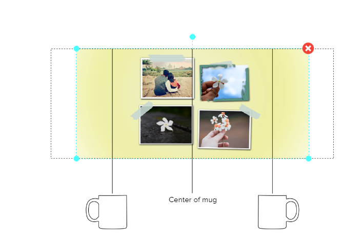 Customized Coffee Mug - Add Your Own Photo -4 Photo Frame Pattern