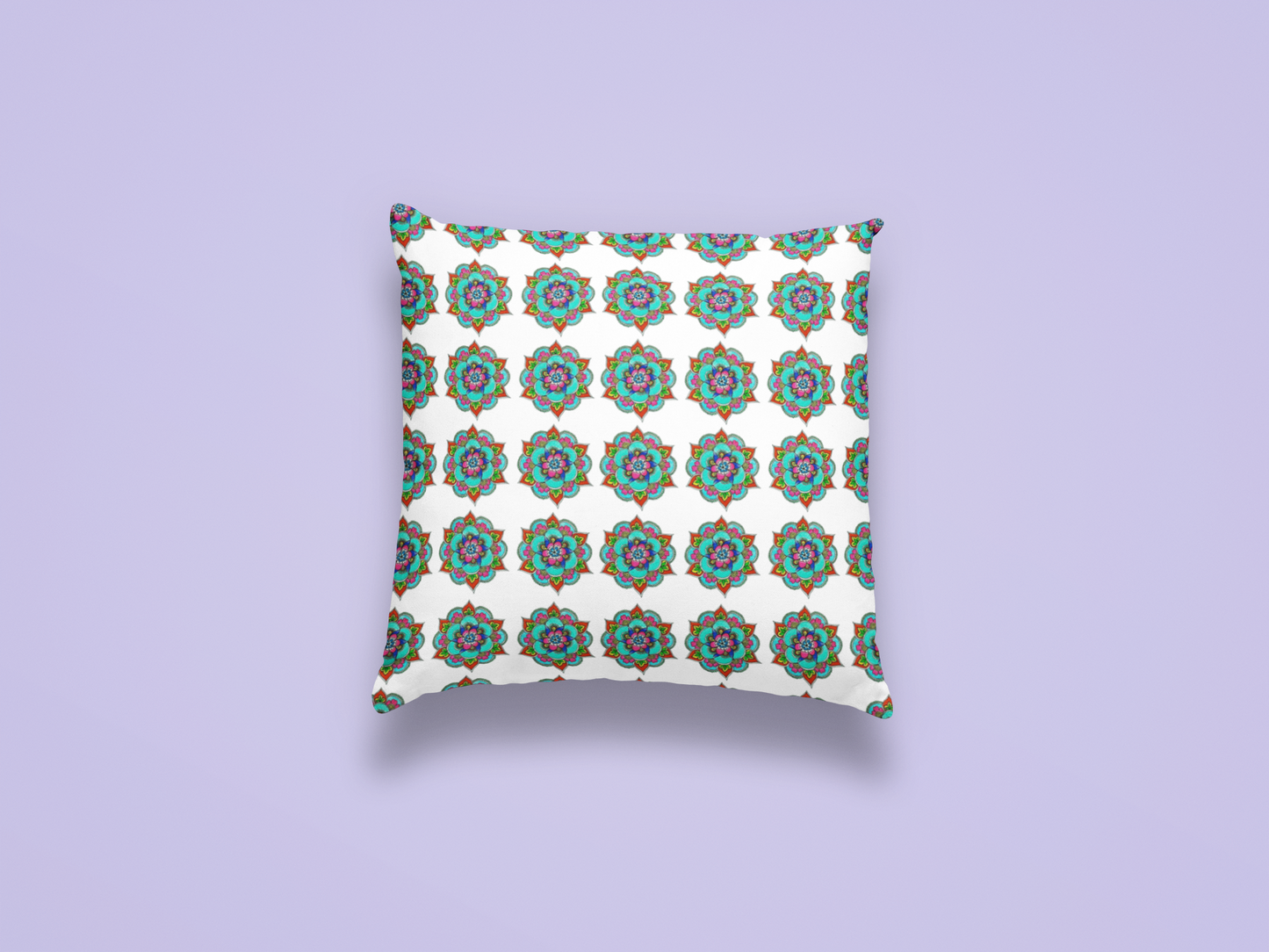 Printed Ethnic Cushion Cover with Filler Included ( 12 inch x 12 inch )