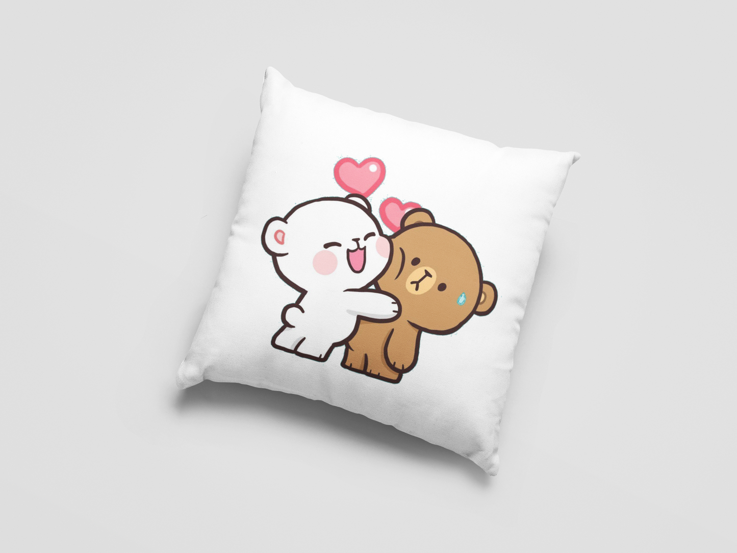 Mocha Bear  Printed Cushion