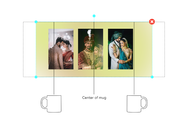 Customized Coffee Mug - Add Your Own Photo -3 Photo Frame Pattern