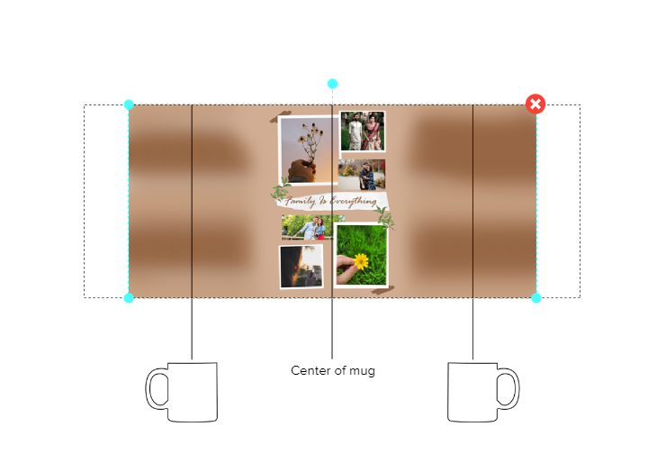 Customized Coffee Mug - Add Your Own Photo -6 Photo Frame Pattern