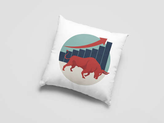 Stock Market Printed Cushion