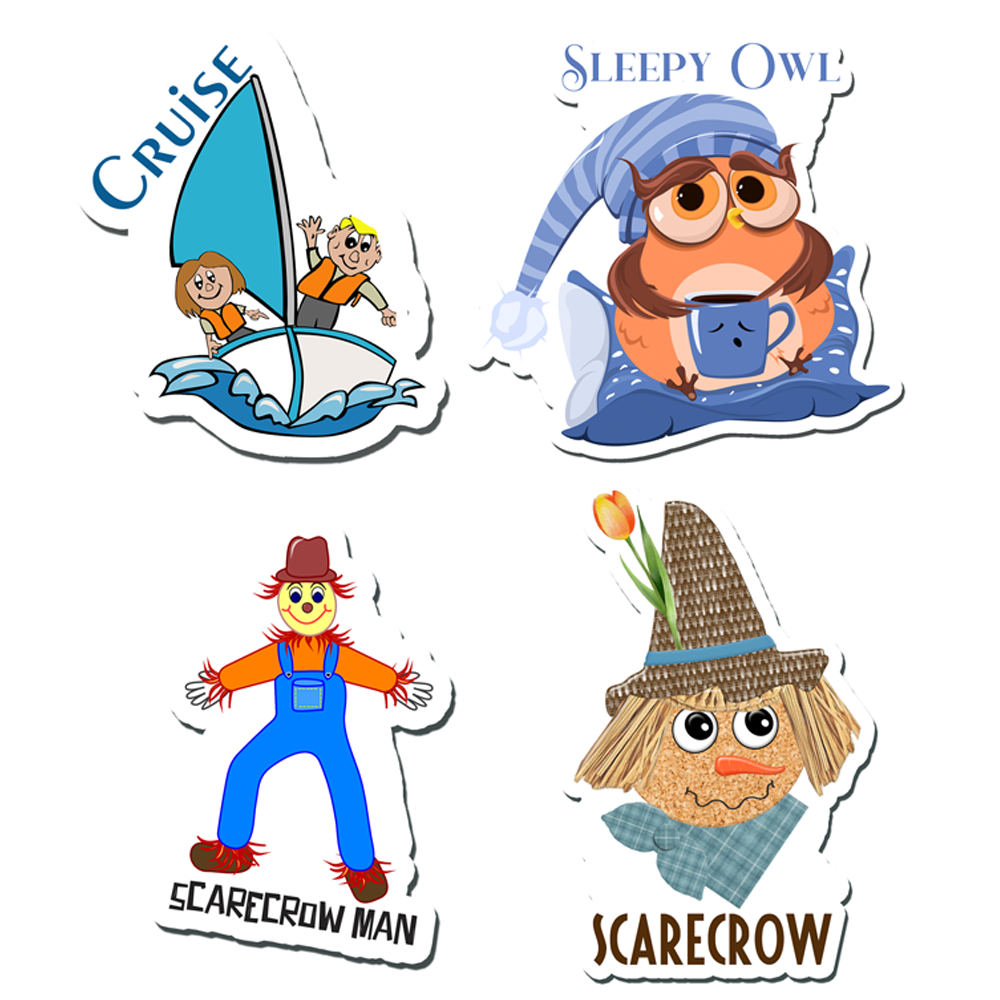 ShopTwiz Cruise Baby/Kids Learning Fridge Magnet and Door Magnets (Set of 4 Magnets)